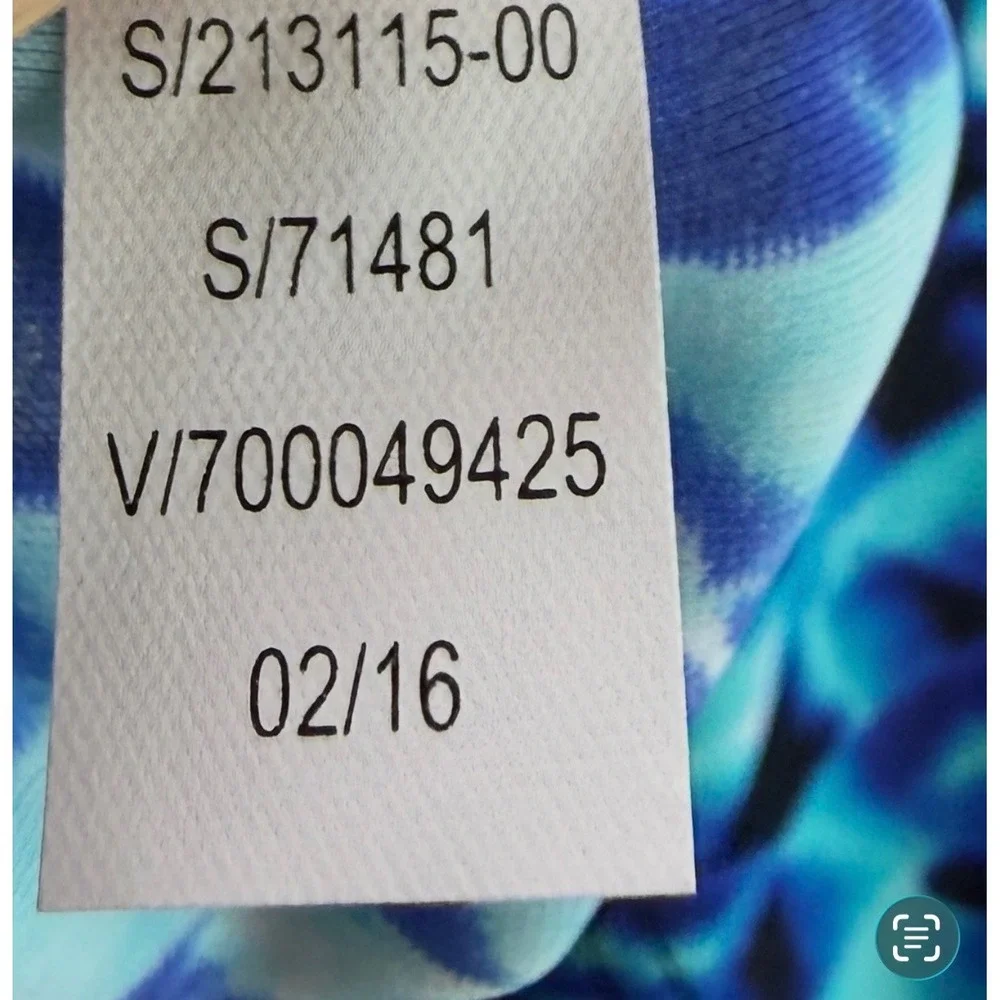 Athleta Tara Halter Tankini Swim Top Blue Tie Dye 34 B/C Tall 213115 NWT - Picture 7 of 9